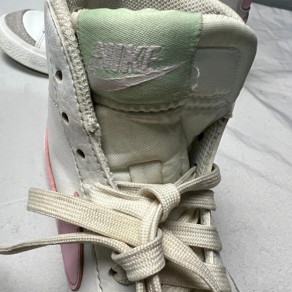 Nike Blazer‎ Mid Youth Shoes White Pink Casual Sneakers DA4086 106 Size 4.5Y